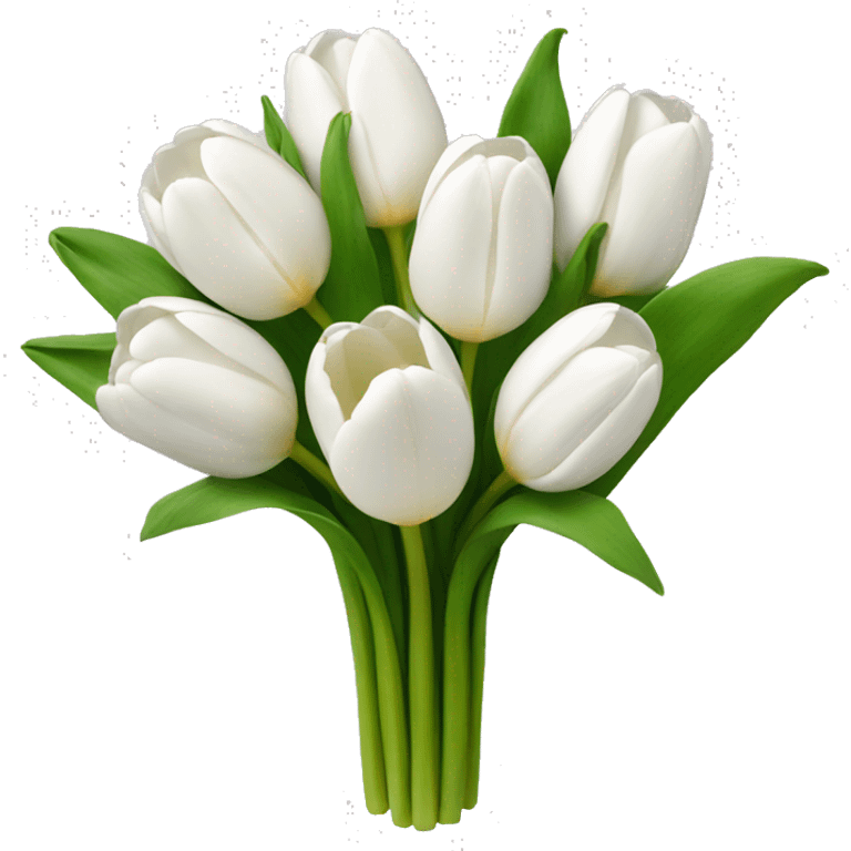 White tulip bouquet  emoji