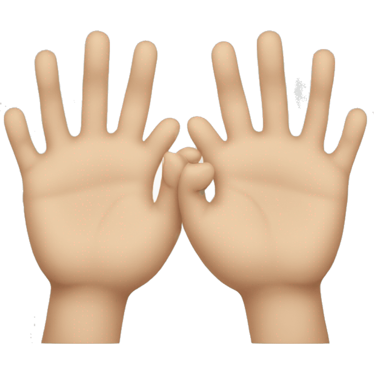 two hands in A shape emoji