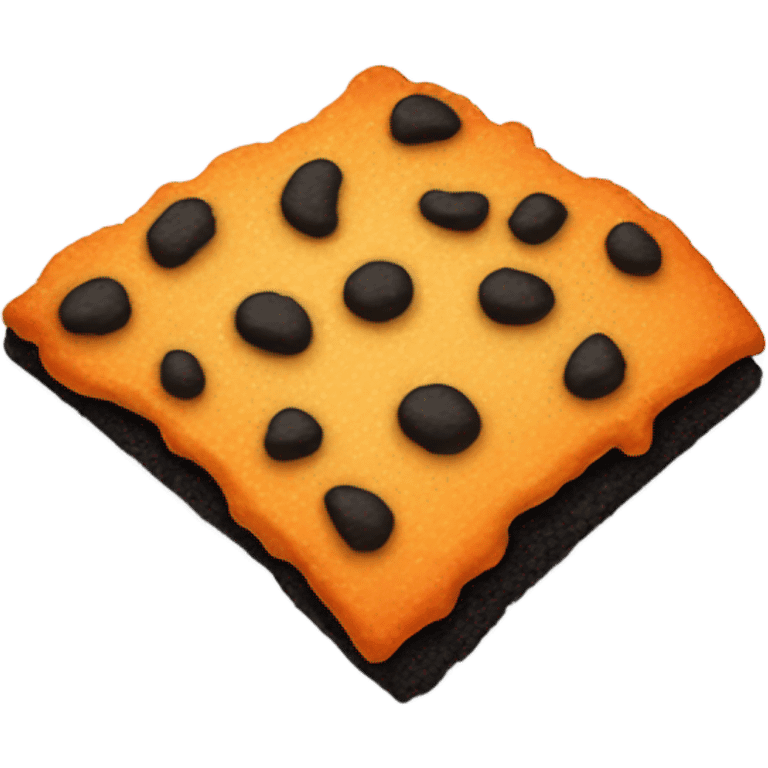 Snack black orange  emoji