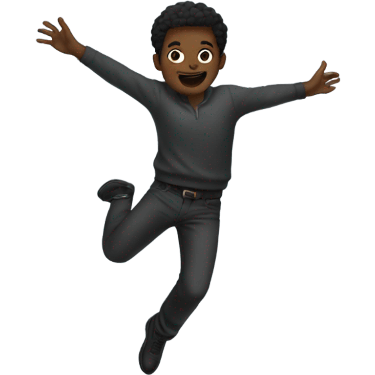 Flying black person emoji