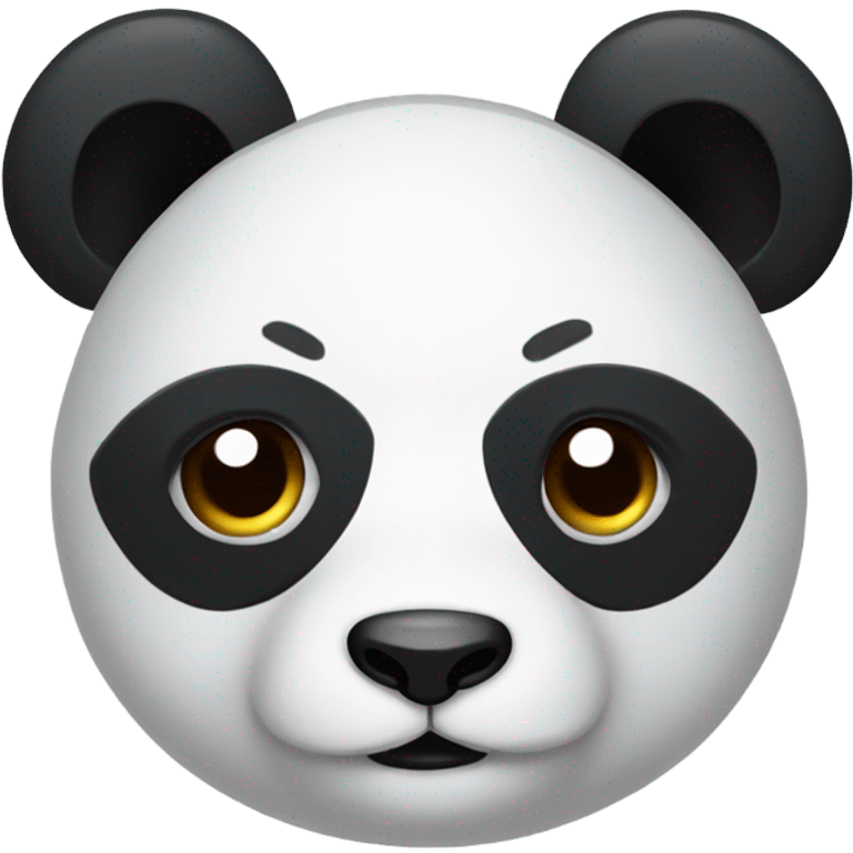 panda with a full white face emoji