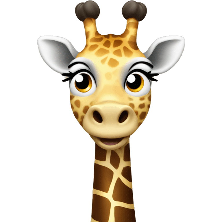 Happy giraffe in Christmas  emoji