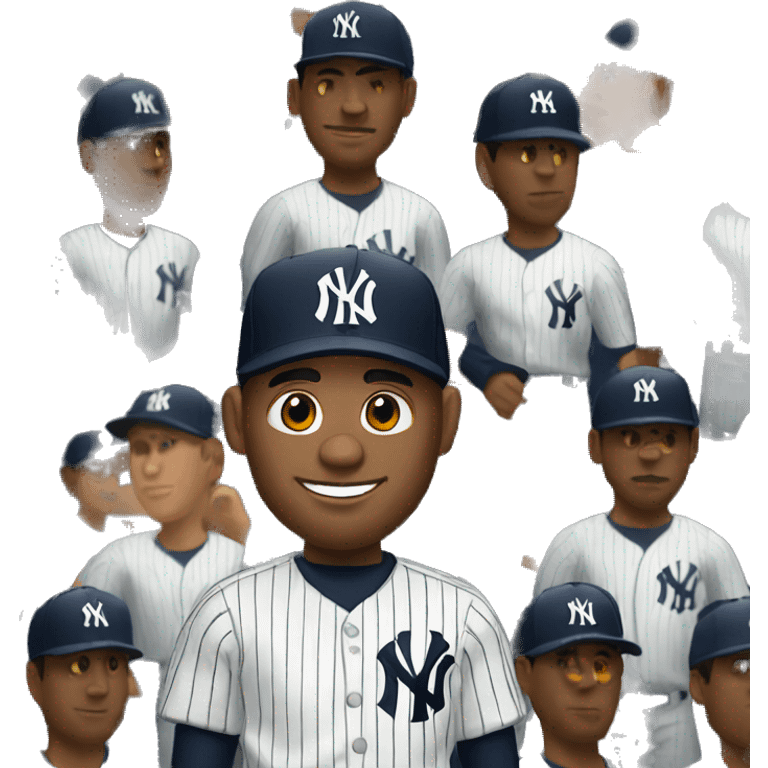 Men with cap and jersey of the New York Yankees emoji