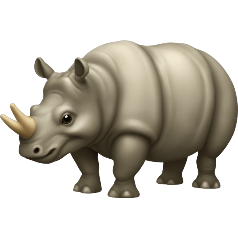 Rhinocéros et escargots mélanger  emoji