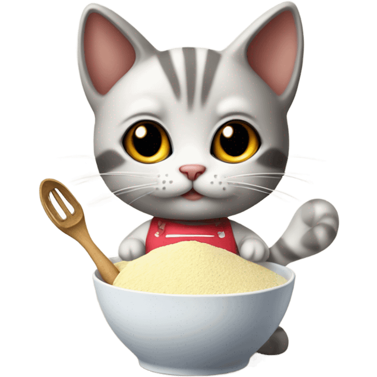 cat baking a cake emoji