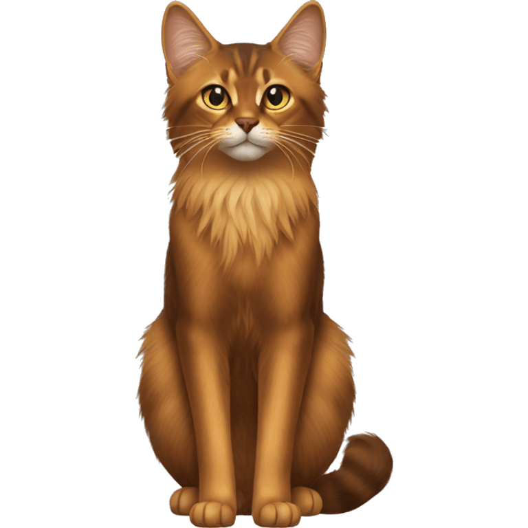 Somali Cat Breed Full Body emoji