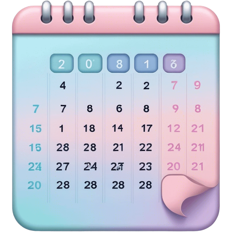 pastel calendar emoji