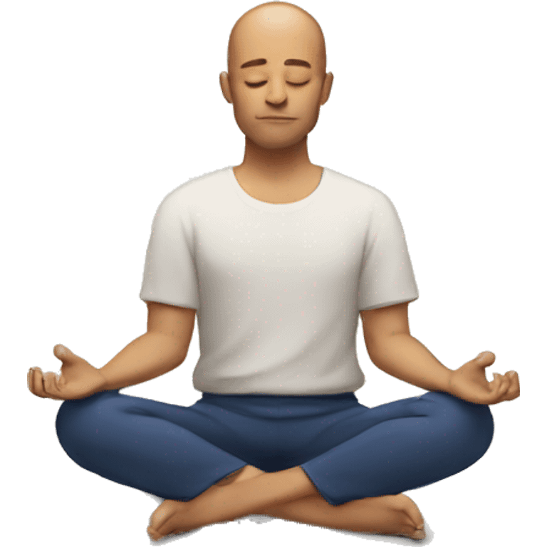 european man meditating emoji