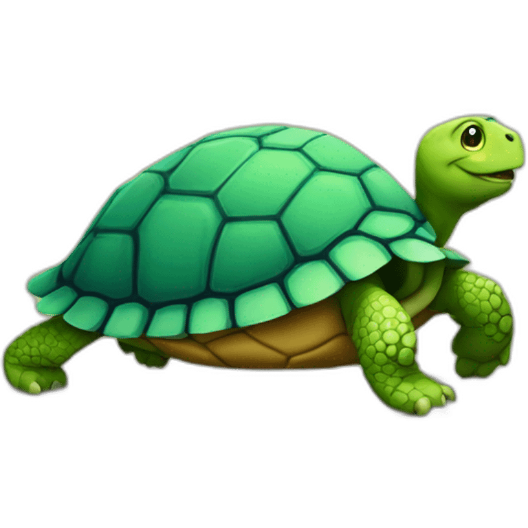 lit sur une tortue emoji