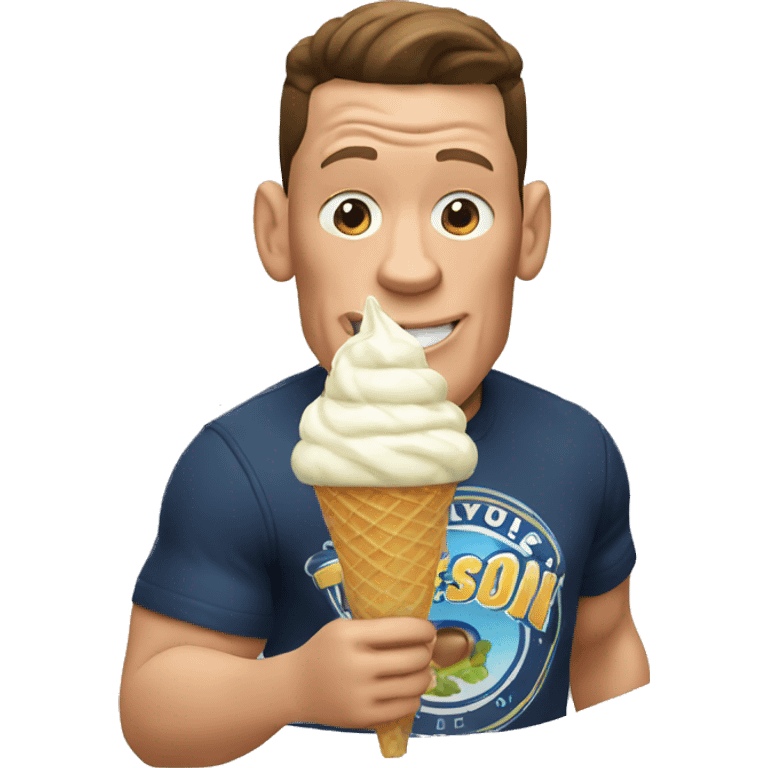 John cena eating ice cream emoji