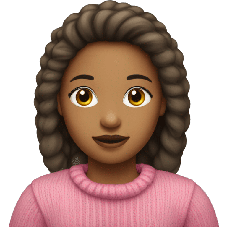 Girl with pink sweater wearing Ugg boots emoji