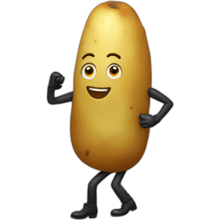 a potato tap dancing emoji