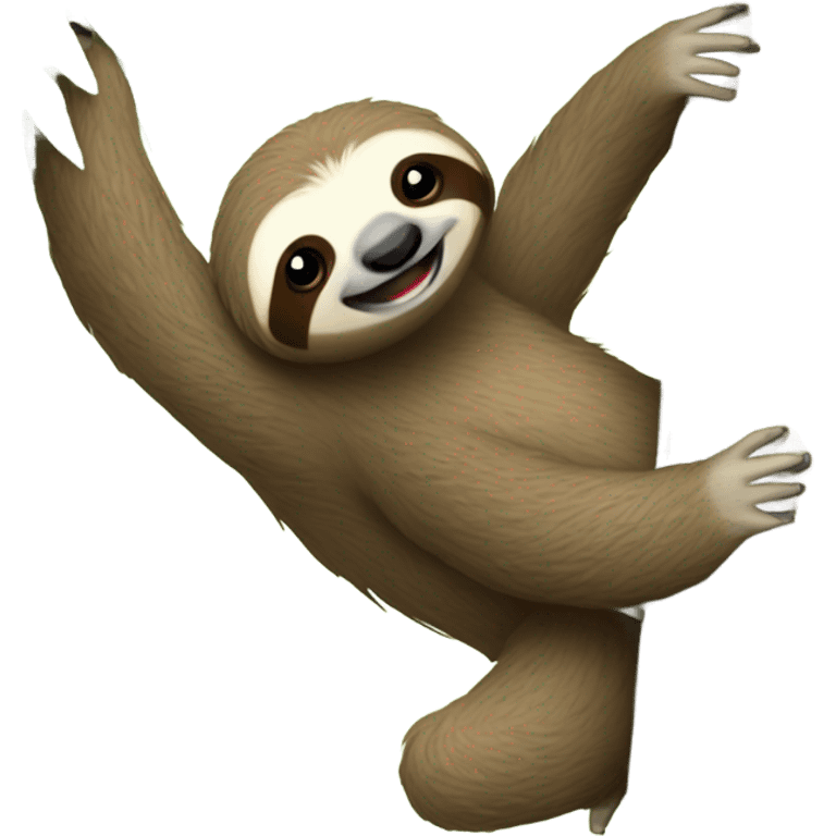 Sloth climbing a tree emoji