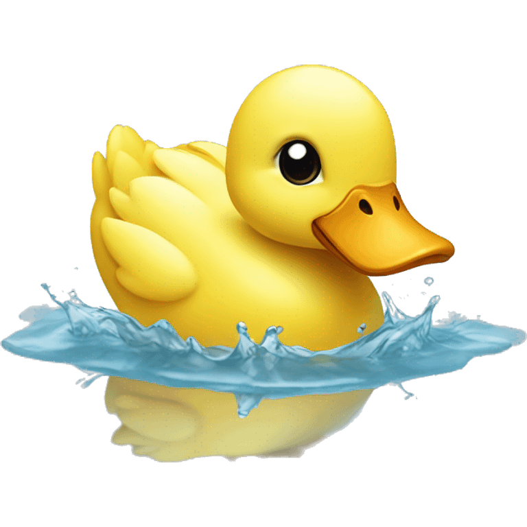 yellow small duck in water emoji