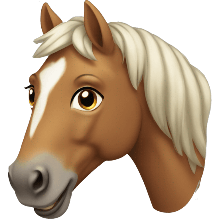 Smiling horse  emoji