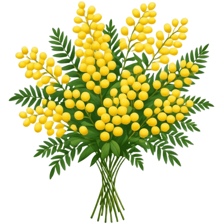 A light bouquet of mimosa  emoji