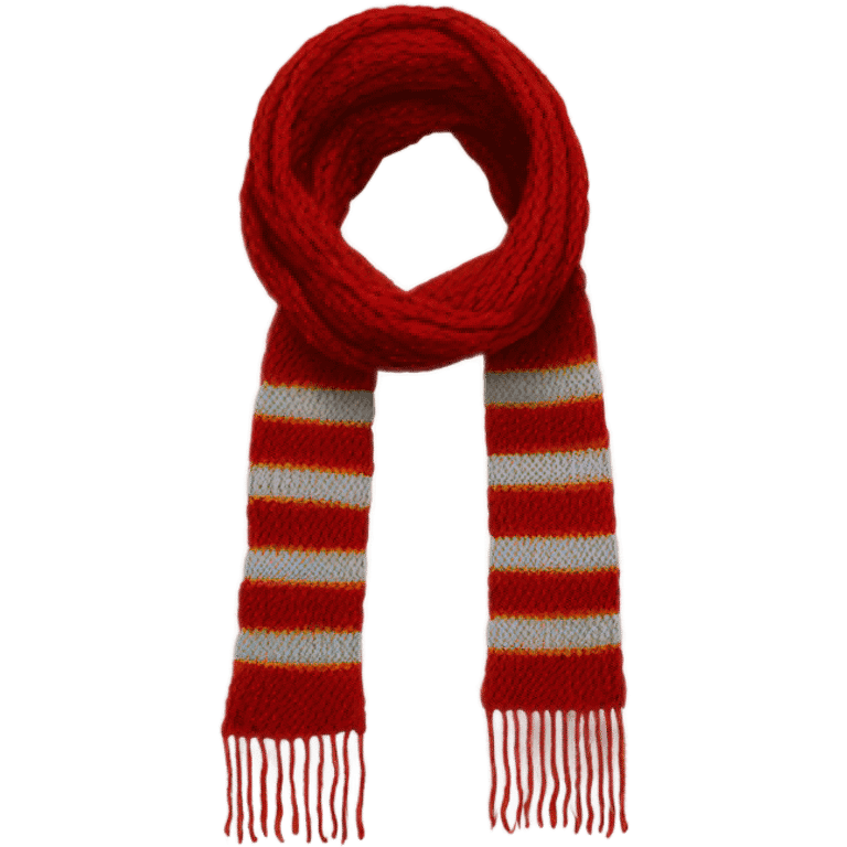 red knitted Gryffindor scarf emoji