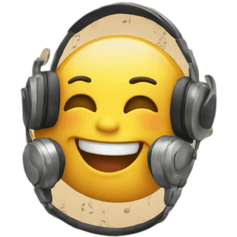 happy music emoji