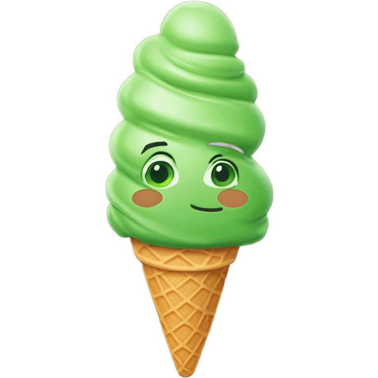 Green ice cream emoji