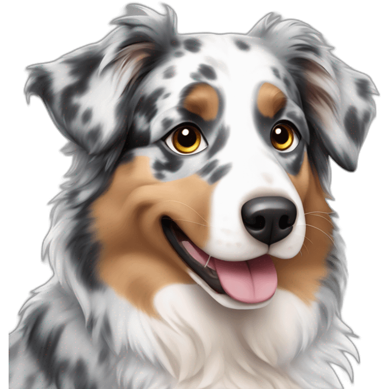 Blue Merle australian shepherd emoji