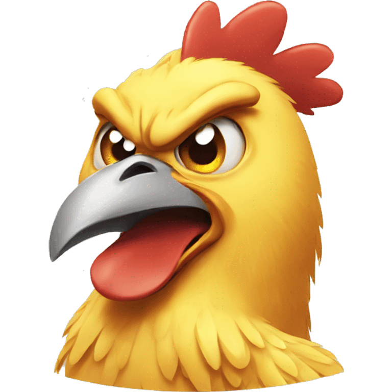 Angry chicken emoji