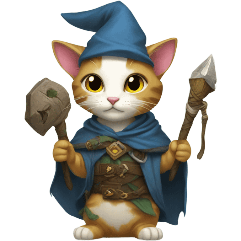 cats playing dnd druid emoji