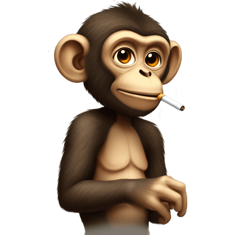 Monkey with a cigarette  emoji