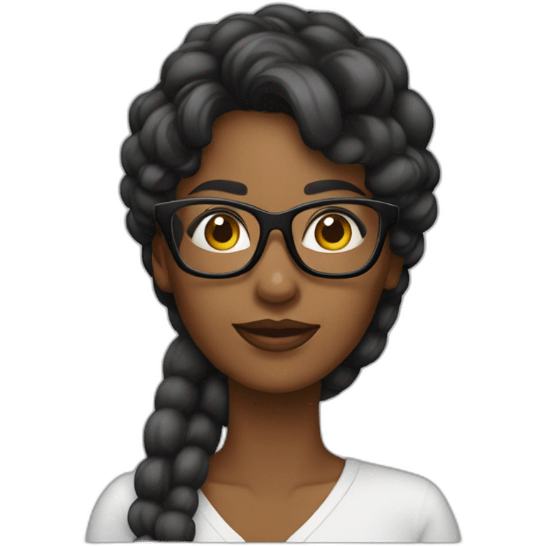 Mujer negra hermosa con lentes  emoji