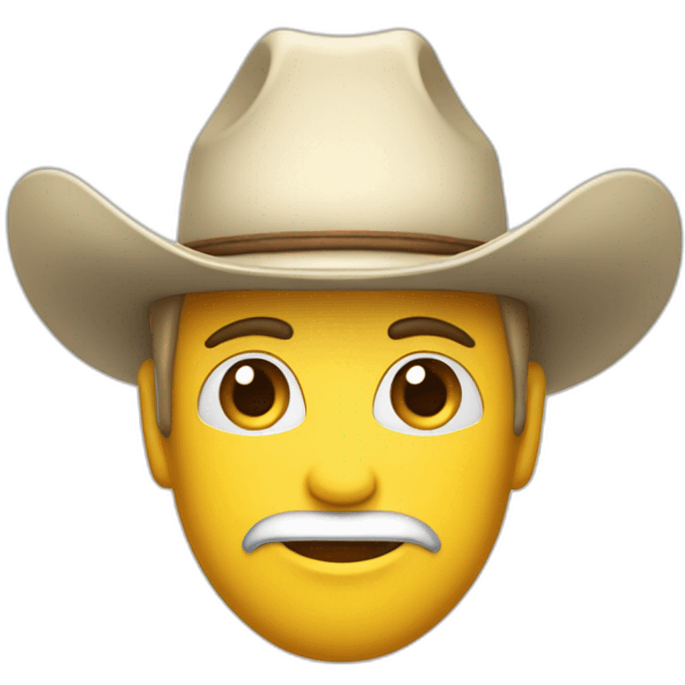 petit blanc avec un chapeau de cowboy emoji