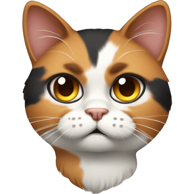 Angry calico cat emoji