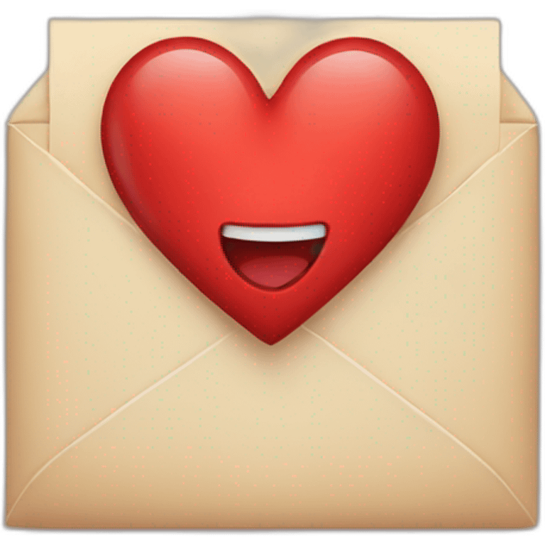 heart with letter a inside emoji