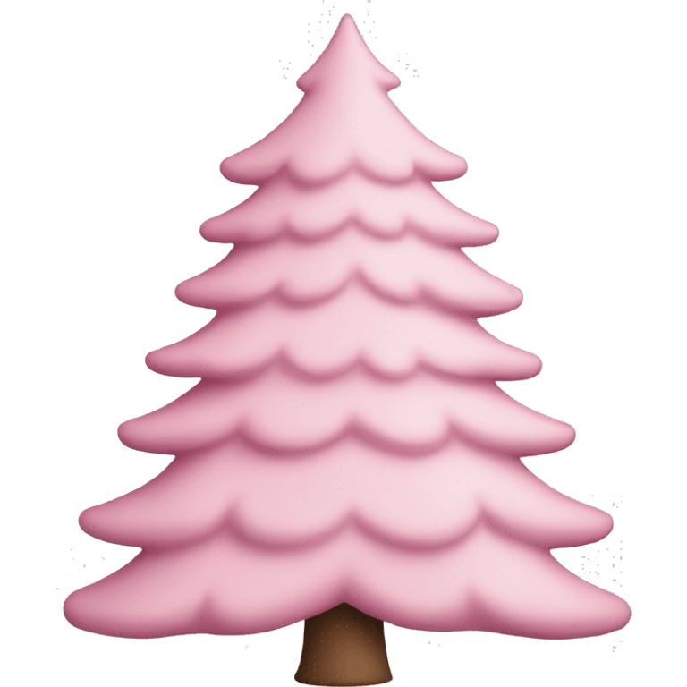 Light pink Christmas tree with no ornaments and completely pink emoji