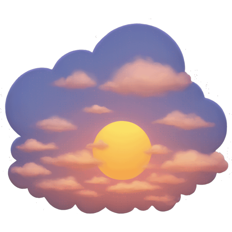 sunset cloud emoji