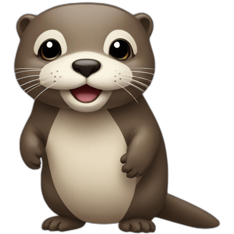 Otter saying debout in speech bubble emoji