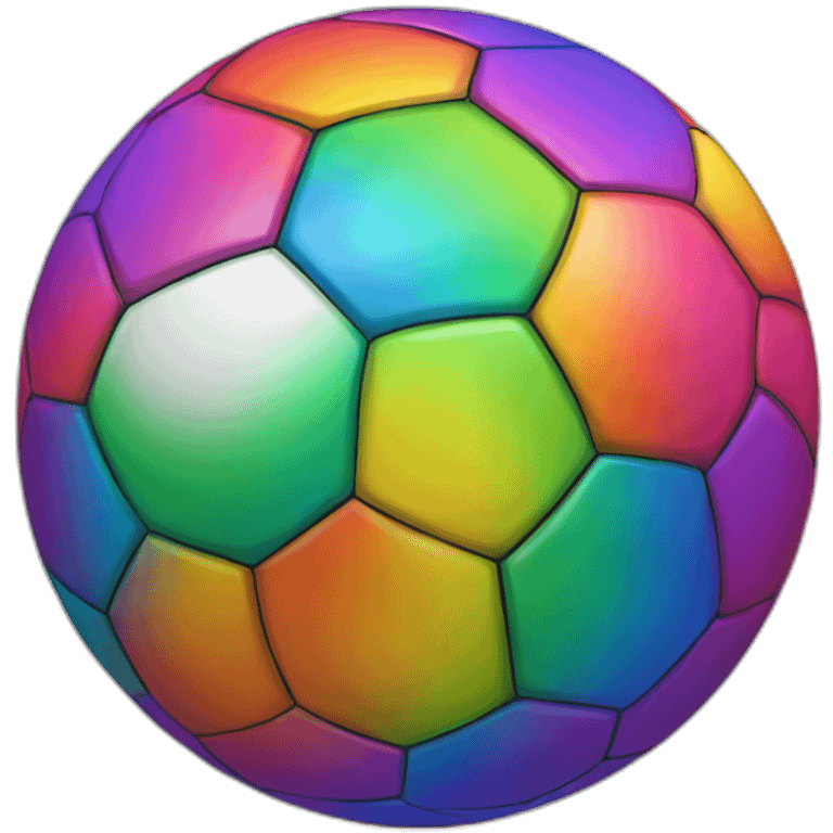 rainbow soccer ball emoji