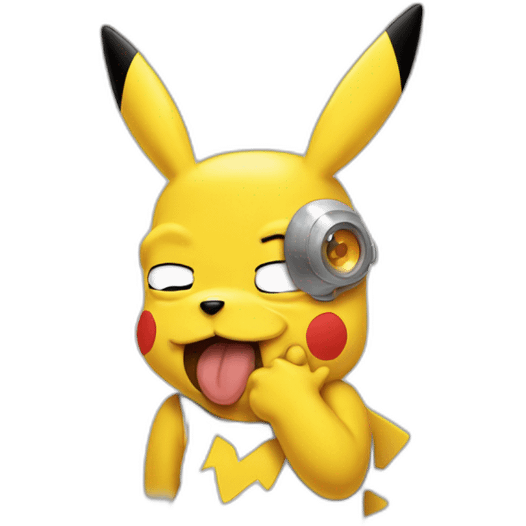 pikachu kiss homer simpson emoji