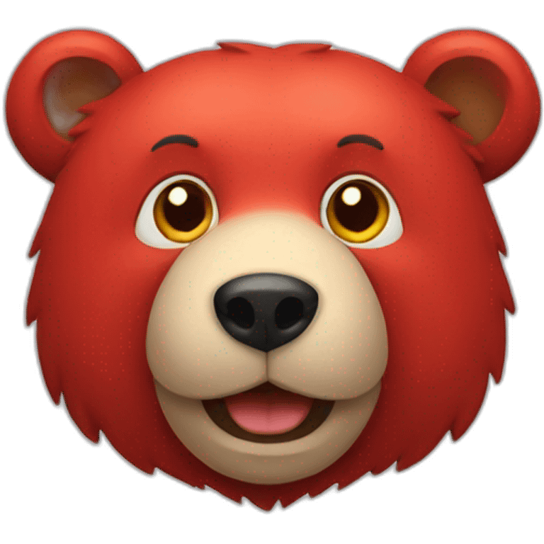 red bear emoji