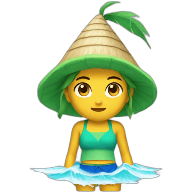 zelda with beach clothes emoji