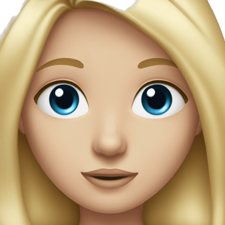 a girl with long blonde hair blue eyes emoji