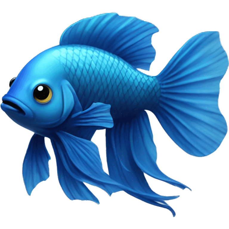 Blue beta fish emoji