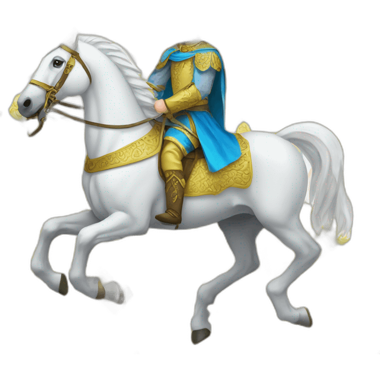 ukrainian prince on white horse emoji