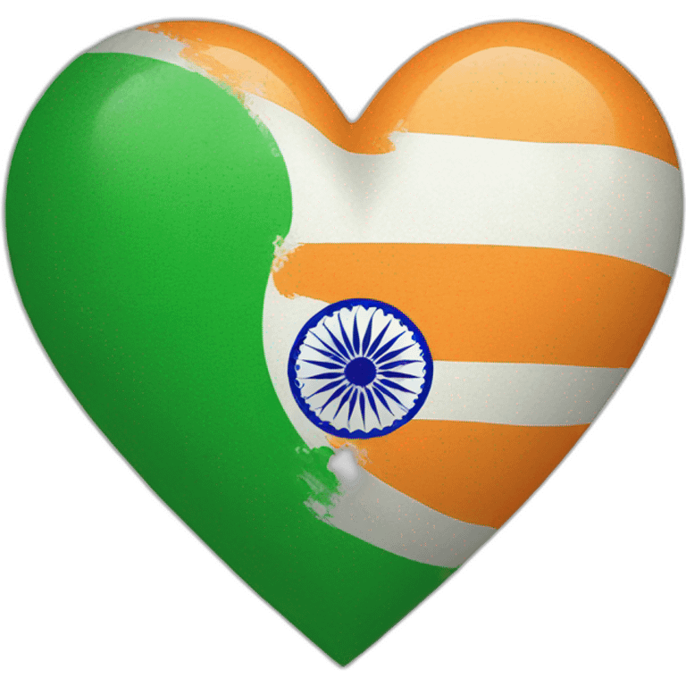 India flag with heart emoji