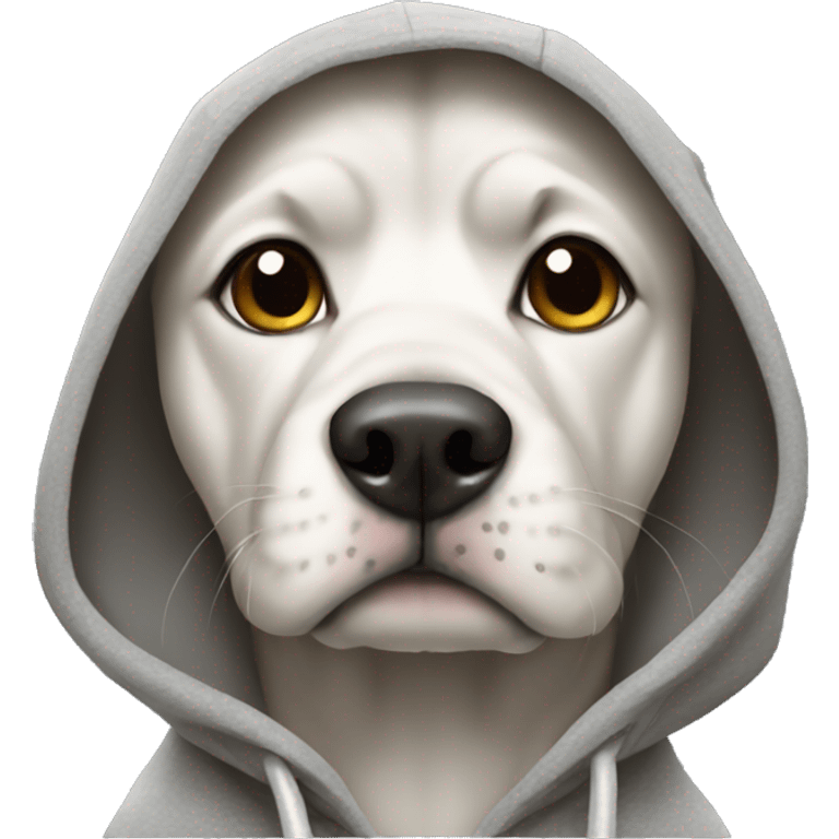 Dog wearing a hoodie emoji