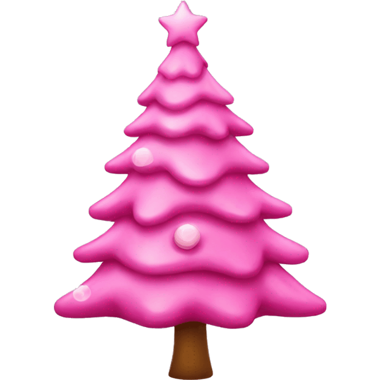 Pink christmas tree emoji