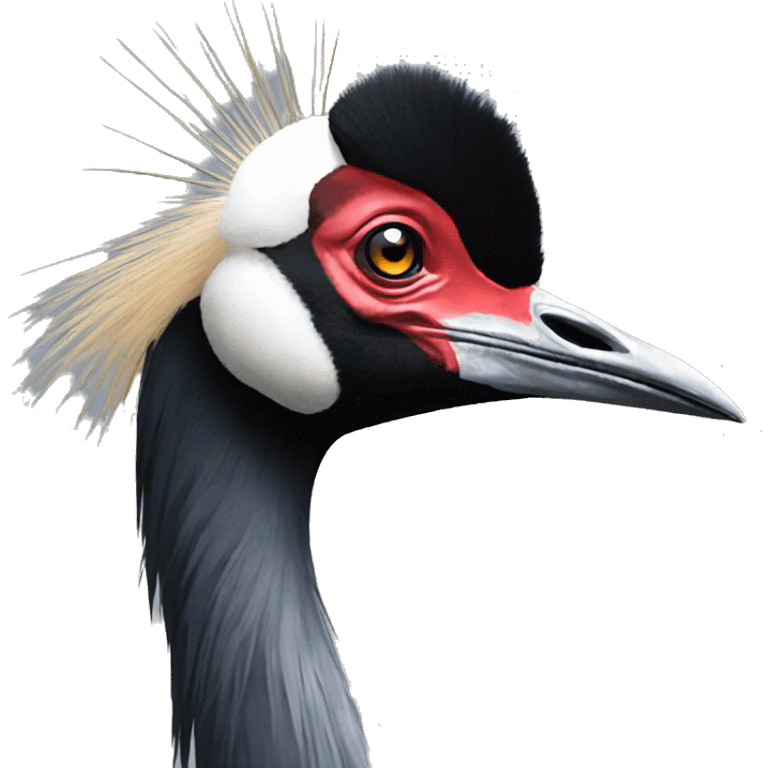 Black crowned crane emoji