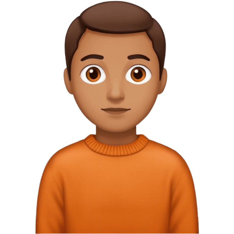 Orange and brown warm sweater emoji