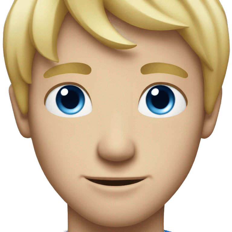 Blonde guy with blue eyes emoji