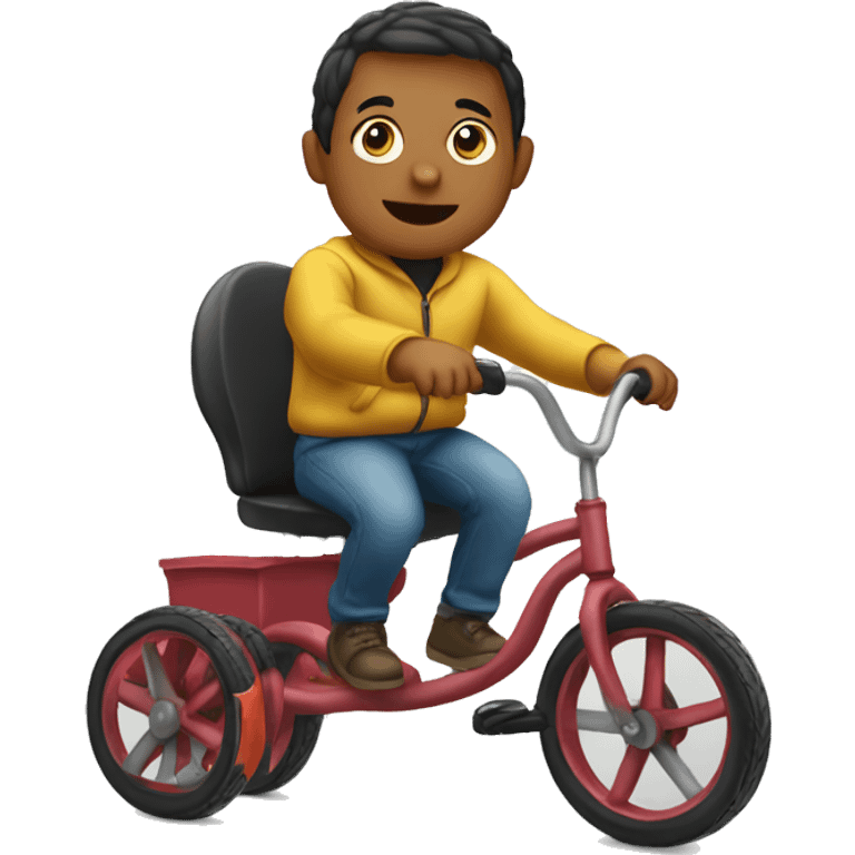 little person riding a tricycle  emoji