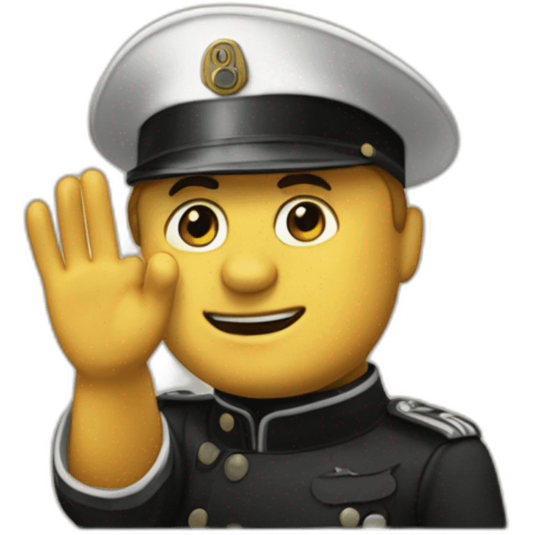 Mussolini waving emoji