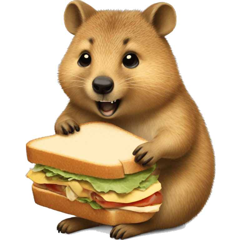 quokka eating a sandwich  emoji